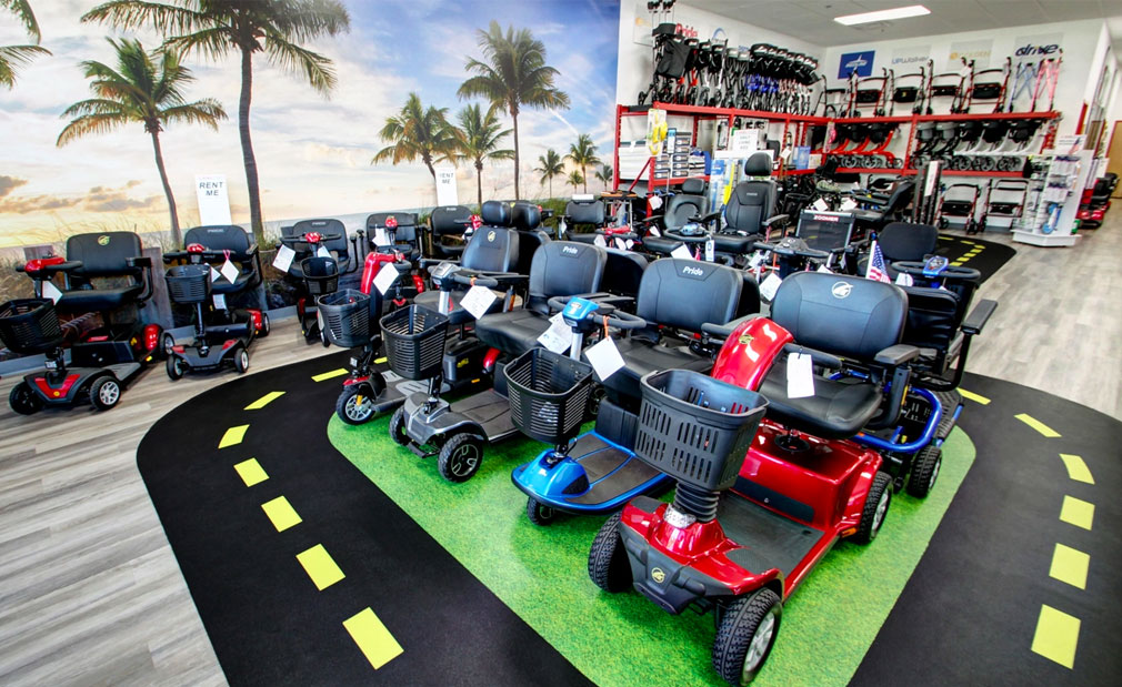 The showroom of a Mobility City store